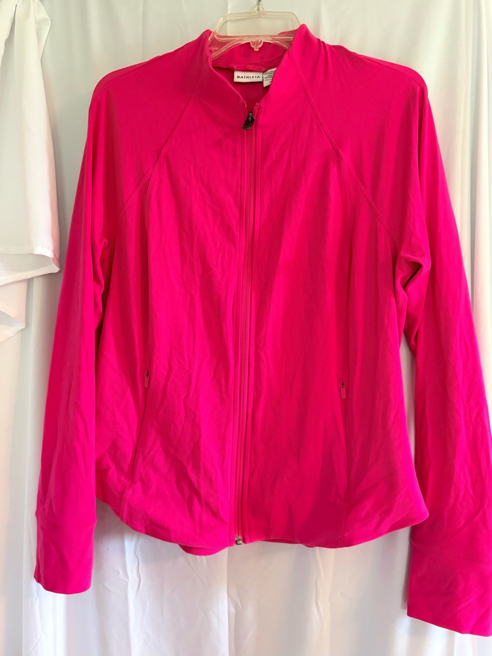 Athleta Hot Pink Full-Zip Lightweight Jacket